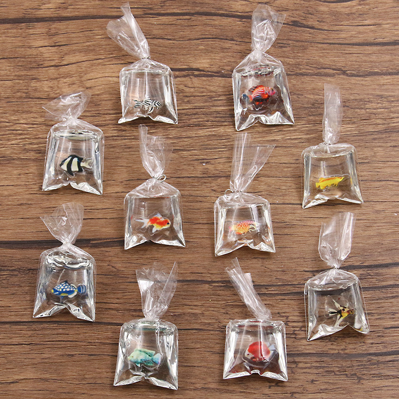 Aquarium Fish Colorful - Realistic Resin Fish Pendants, 12 Color