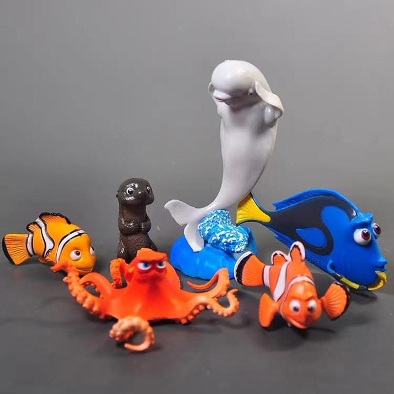 Cute 6 PC Dolls Statue World O - Aquarium Fish Dolphin ulasan dan harga