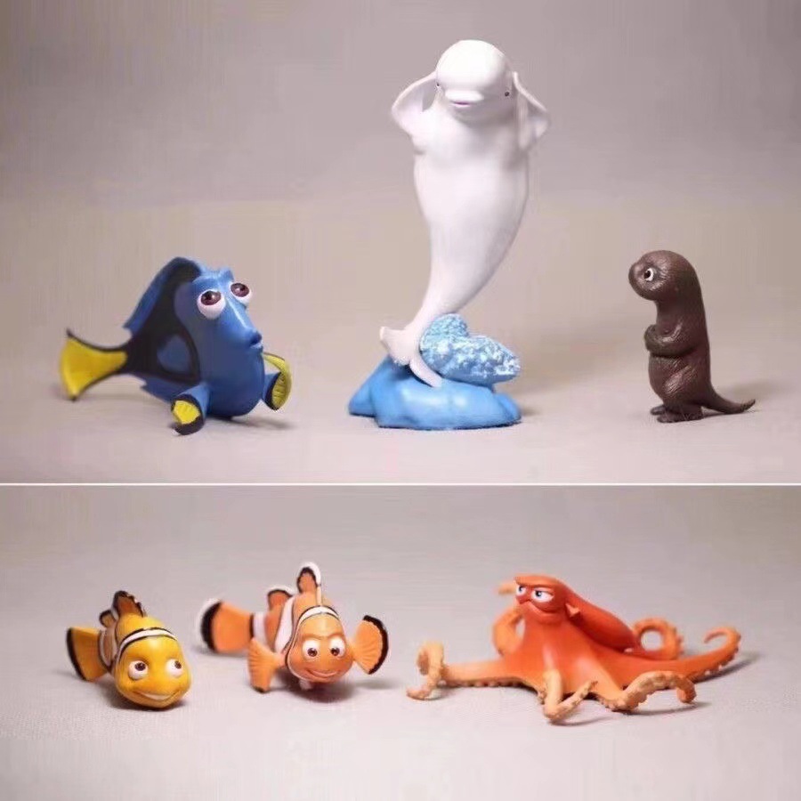Cute 6 PC Dolls Statue World O - Aquarium Fish Dolphin ulasan dan harga