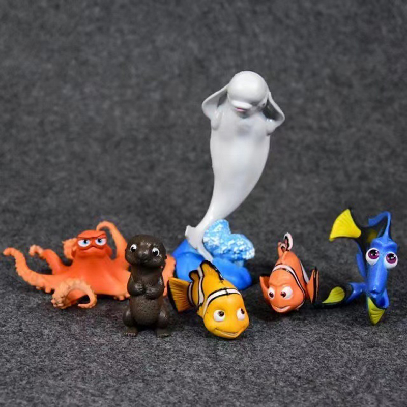 Cute 6 PC Dolls Statue World O - Aquarium Fish Dolphin ulasan dan harga