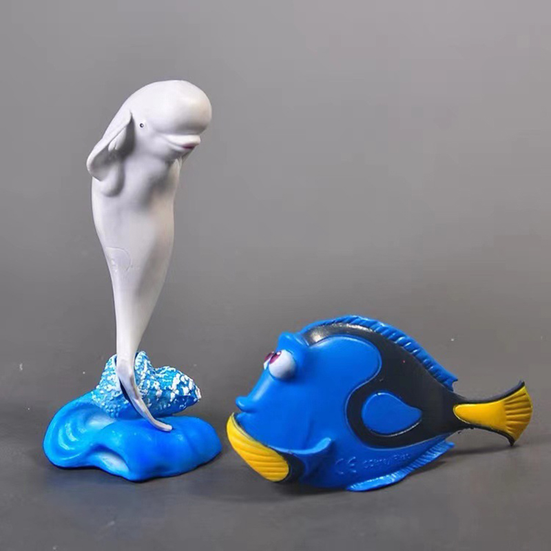 Cute 6 PC Dolls Statue World O - Aquarium Fish Dolphin ulasan dan harga