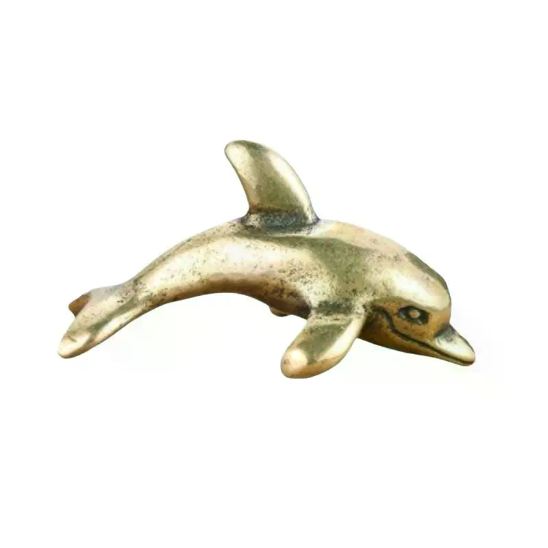 Brass Dolphin Figurine Vintage - Aquarium Fish Dolphin ulasan dan harga