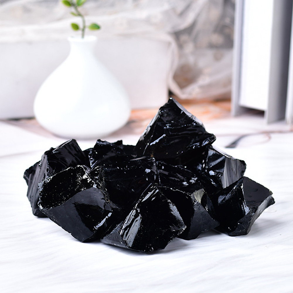 Natural Black Obsidian Raw Sto - Aquarium Fish Names ulasan dan harga