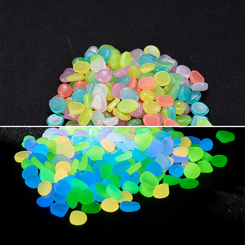 C 100pcs Garden Decor Luminous - Aquarium Fish That Glow In The Dark ulasan dan harga