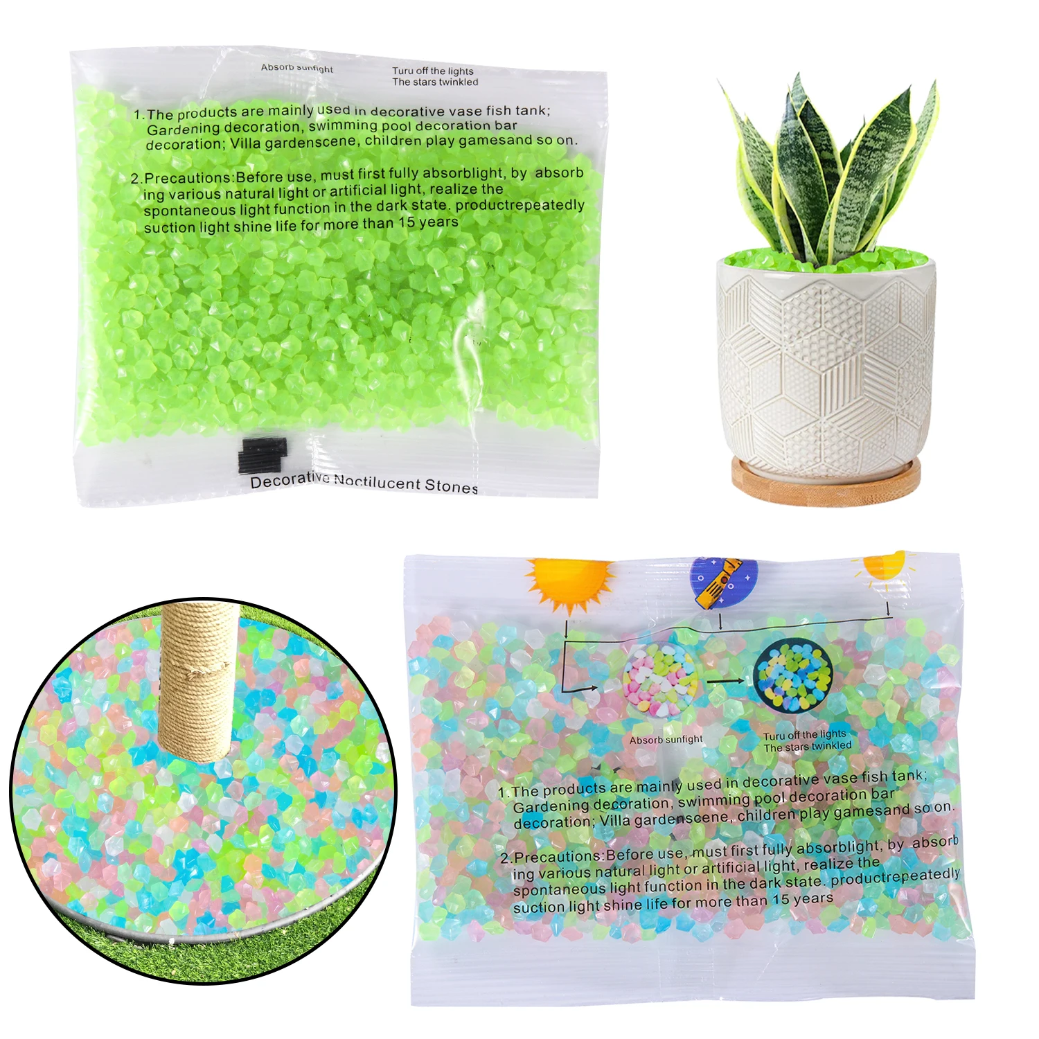 50g/Bag Decor Luminous Sand 3- - Aquarium Fish That Glow In The Dark ulasan dan harga