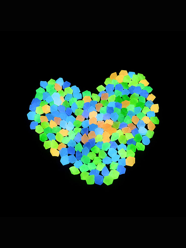 100pcs 14*11mm Dark Pebbles Pe - Aquarium Fish That Glow In The Dark ulasan dan harga