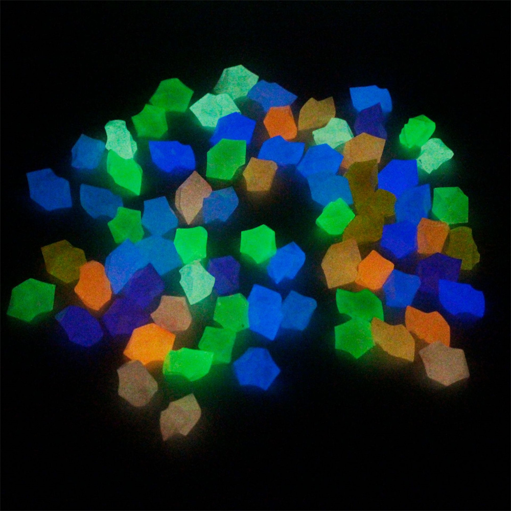 100pcs 14*11mm Dark Pebbles Pe - Aquarium Fish That Glow In The Dark ulasan dan harga