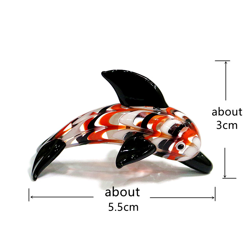 Murano Glass Dolphin Miniature - Aquarium Fish Dolphin ulasan dan harga