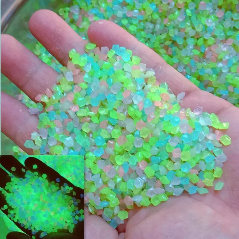 1000pcs 3-5mm Luminous Sand Gl - Aquarium Fish That Glow In The Dark ulasan dan harga