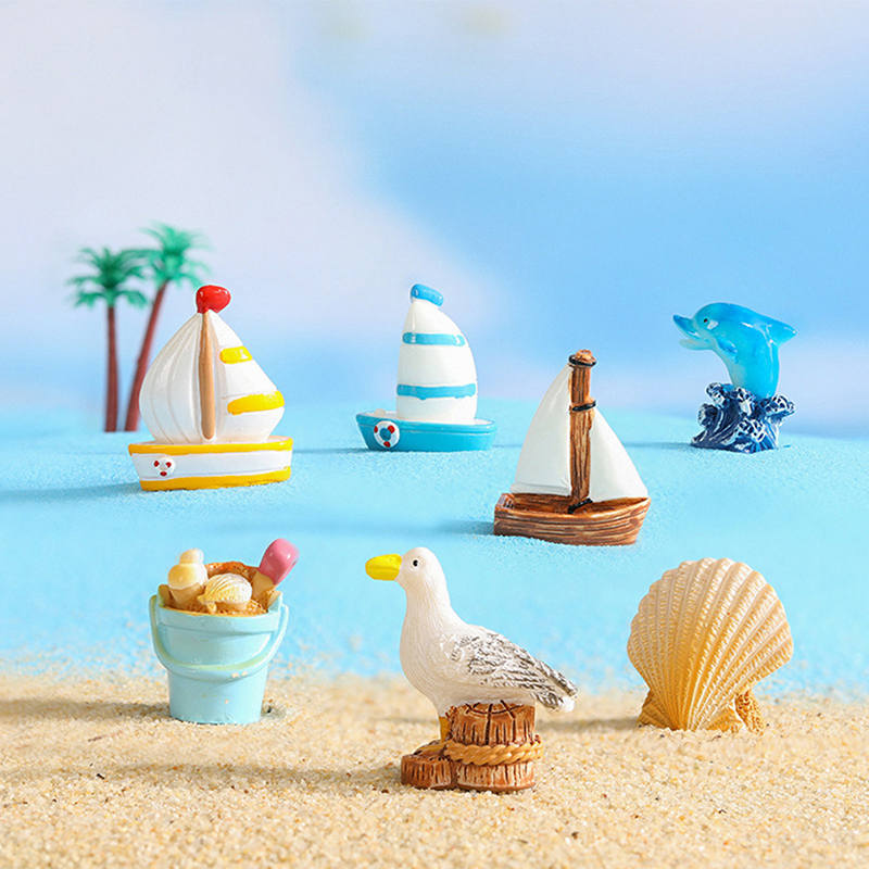 Cartoon Surfboard Seashells Se - Aquarium Fish Dolphin ulasan dan harga