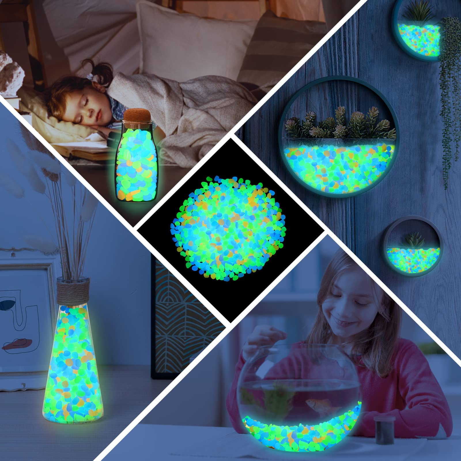 200Pcs Glow in the Dark Garden - Aquarium Fish That Glow In The Dark ulasan dan harga