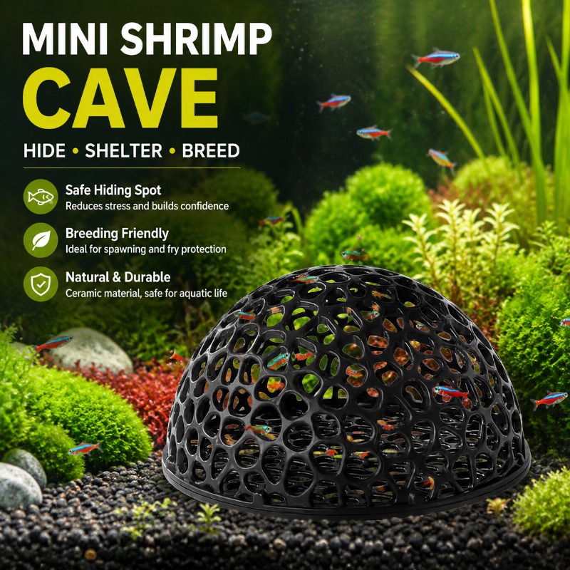 Mini Porous Ceramic Shrimp Cav - Aquarium Fish Hiding Spot ulasan dan harga