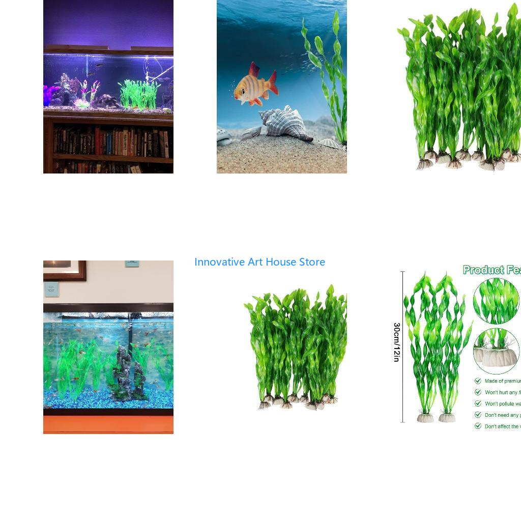 E1PC 10x Artificial Green Aqua - Aquarium Fish Hiding Spot ulasan dan harga