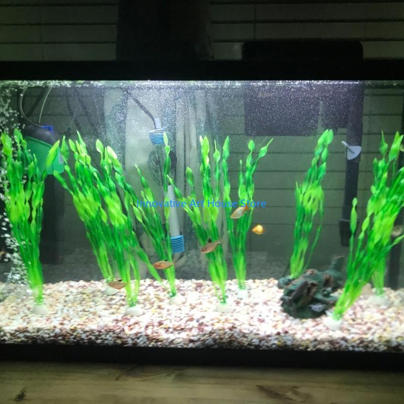 E1PC 10x Artificial Green Aqua - Aquarium Fish Hiding Spot ulasan dan harga