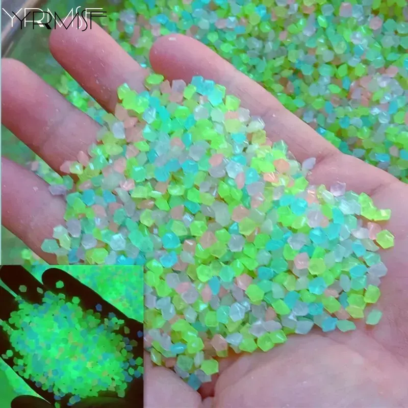 1000pcs 3-5mm Luminous Sand Gl - Aquarium Fish That Glow In The Dark ulasan dan harga
