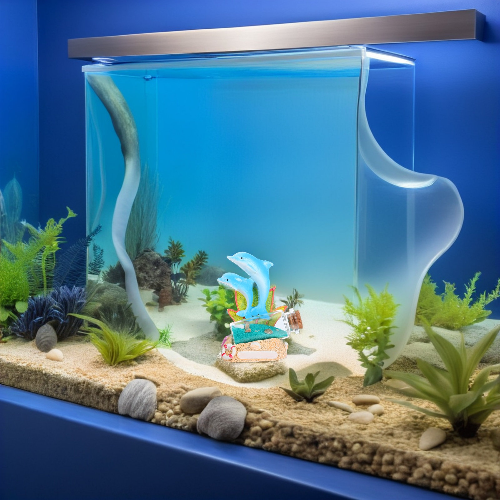 Dolphin Resin Sculpture Drift  - Aquarium Fish Dolphin ulasan dan harga