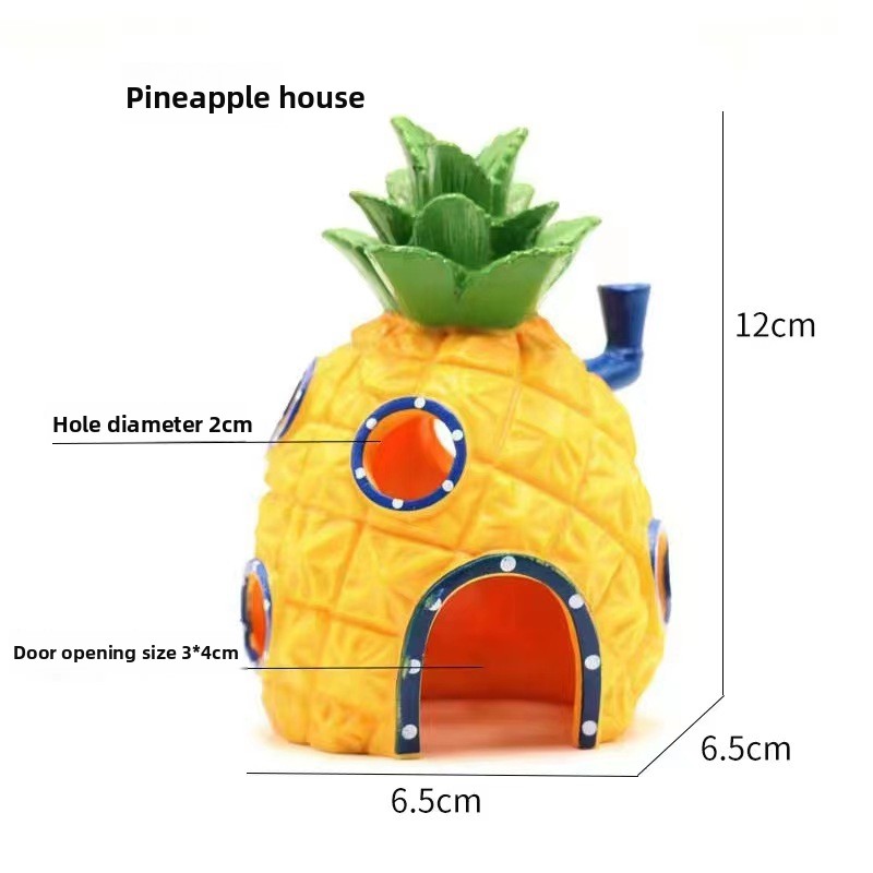 Pineapple House Aquarium Decor - Aquarium Fish Hideout ulasan dan harga