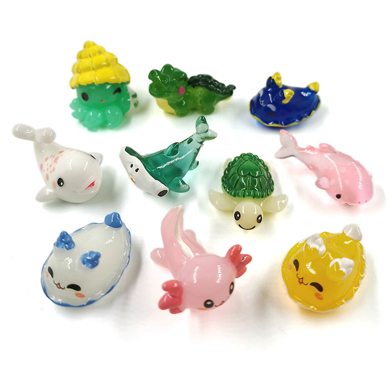 10Pcs Shark Whale Turtle Dolph - Aquarium Fish Dolphin ulasan dan harga