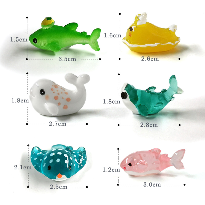 10Pcs Shark Whale Turtle Dolph - Aquarium Fish Dolphin ulasan dan harga