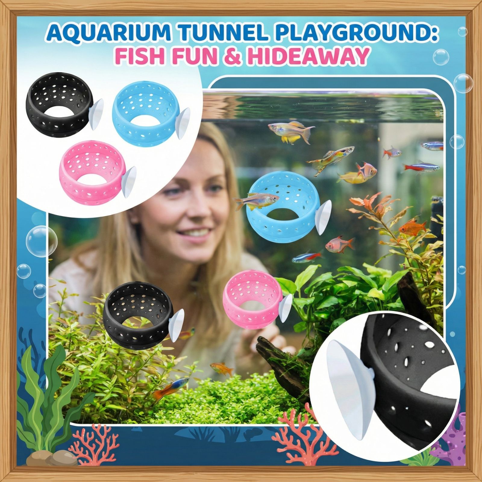 Betta Bulb Hide Tunnel Aquariu - Aquarium Fish Hideout ulasan dan harga
