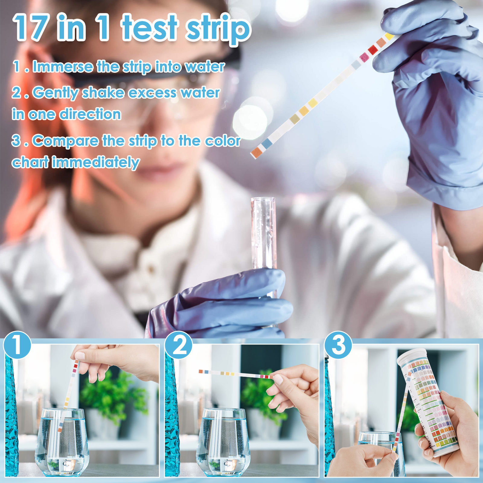 5-17 in 1 Aquarium Test Strips - Aquarium Fish Quality ulasan dan harga