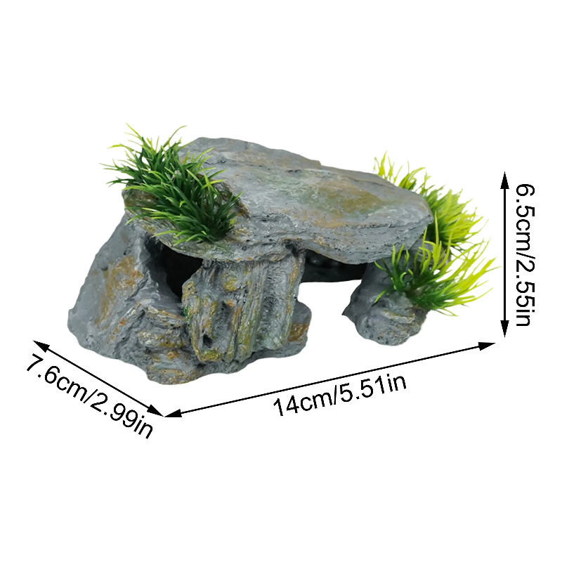 Reptile Rock Hide Cave Natural - Aquarium Fish Hideout ulasan dan harga