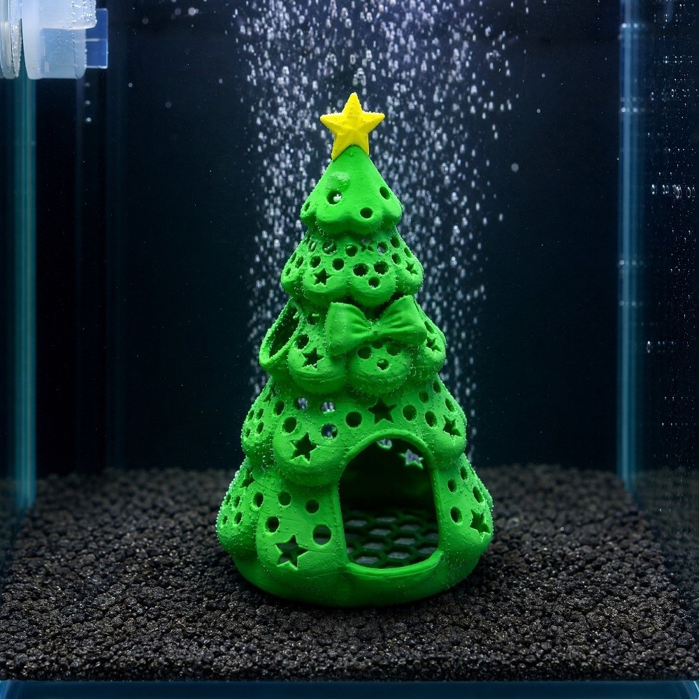 3D Printed Christmas Aquarium  - Aquarium Fish Hiding Spot ulasan dan harga